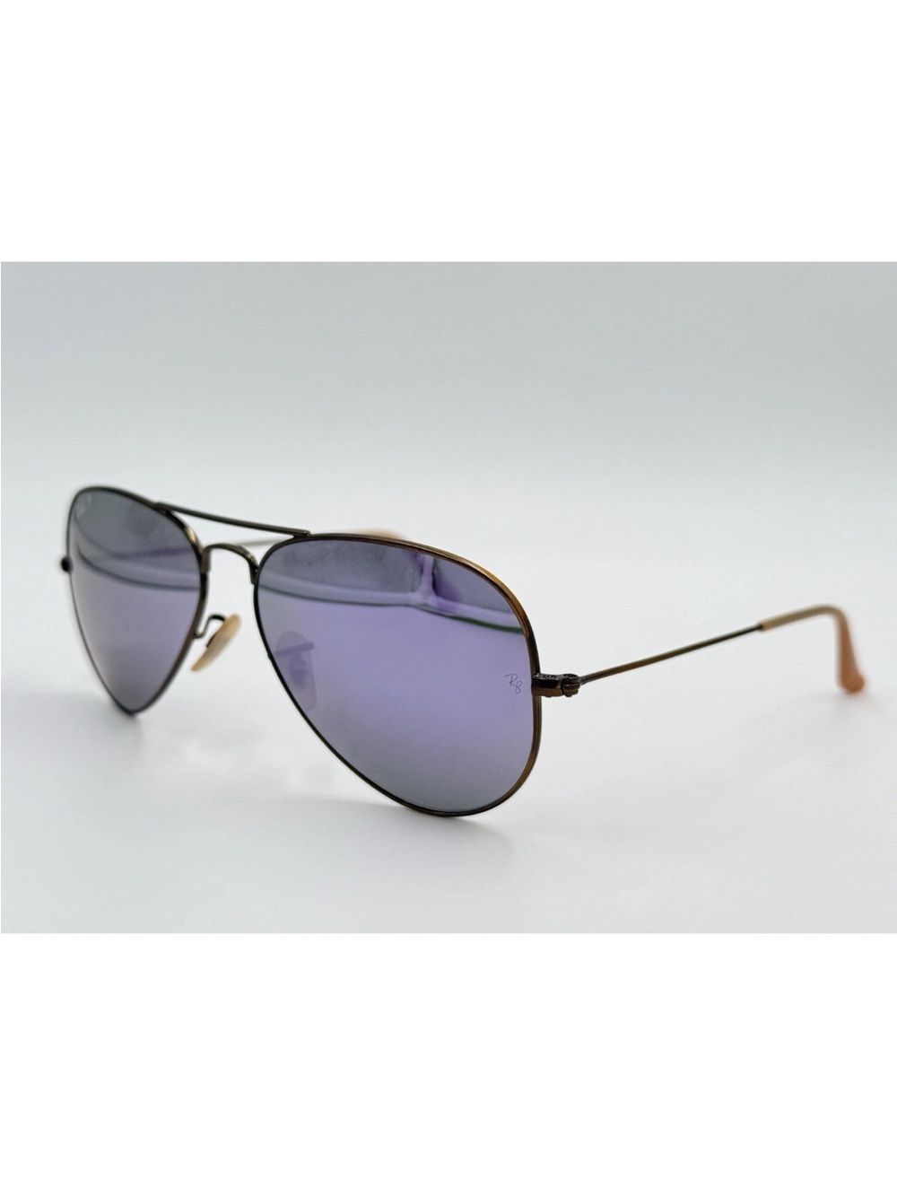 Ray-ban Aviator Sunglasses with Purple Mirrored Lenses